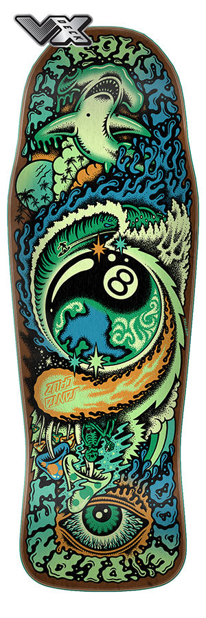 winkowski dope planet VX santa cruz skateboard deck