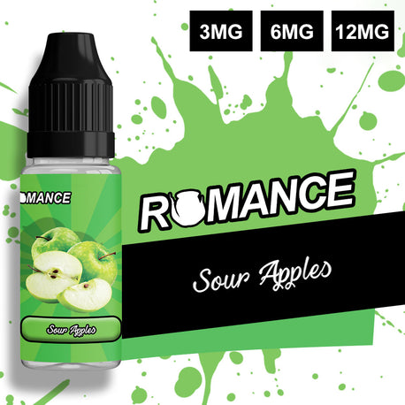 Romance Sour Apple 10ml e-væske 50/50 Vg/Pg