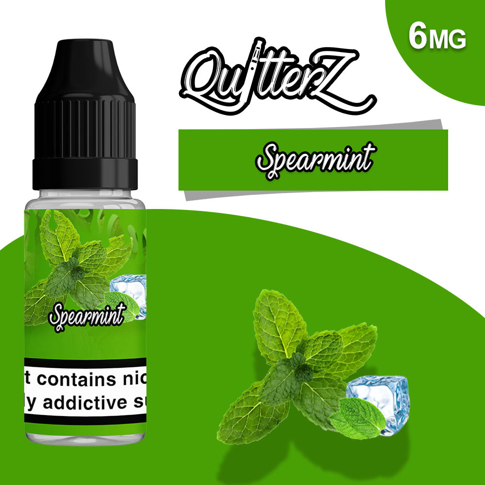 QuitterZ Spearmint 10ml e liquid High PG 70Pg 30Vg