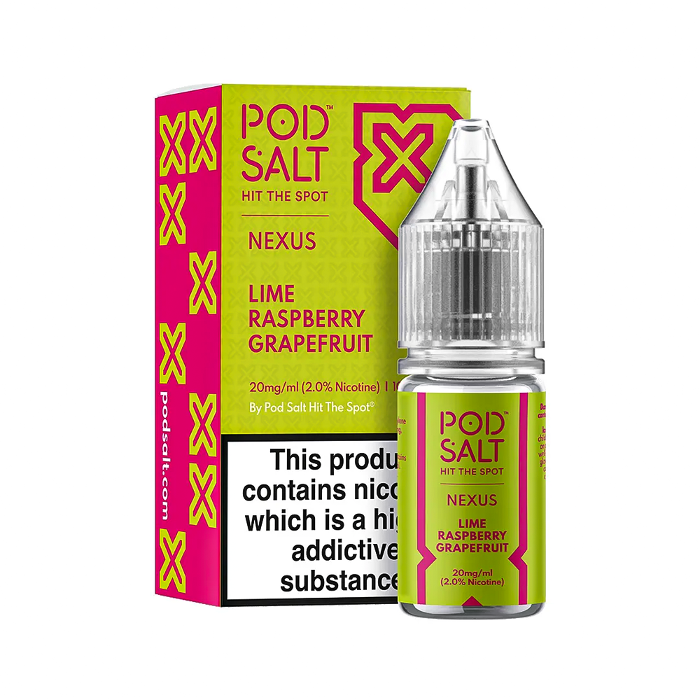 Lime Bringebær Grapefrukt Nic Salt E-Liquid fra Pod Salt Nexus