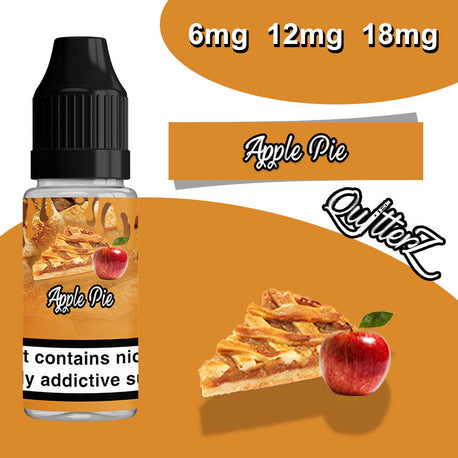 QuitterZ Apple Pie 10ml e liquid High PG 70Pg 30Vg