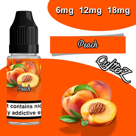 QuitterZ Peach 10ml e væske Høy PG 70Pg 30Vg