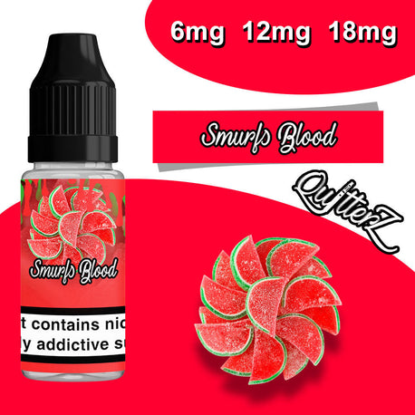 Smurfs Blood 10ml e væske Høy PG 70Pg 30Vg av QuitterZ