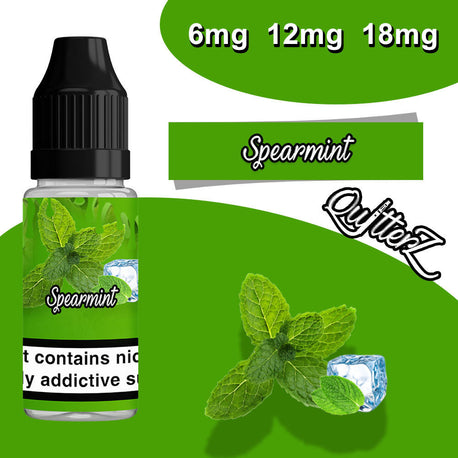 QuitterZ Spearmint 10ml e liquid High PG 70Pg 30Vg