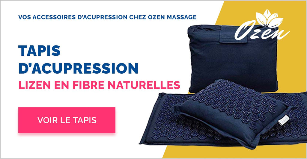 Tapis d'acupression Lizen couleur bleu de la marque Ozen Massage