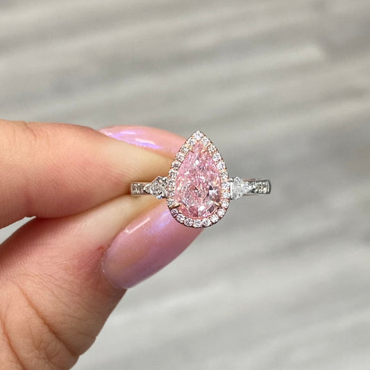 Pear Shape Pink Diamond Pendant - Natural Pink Diamond GIA – Mizrahi Diamond  Co.