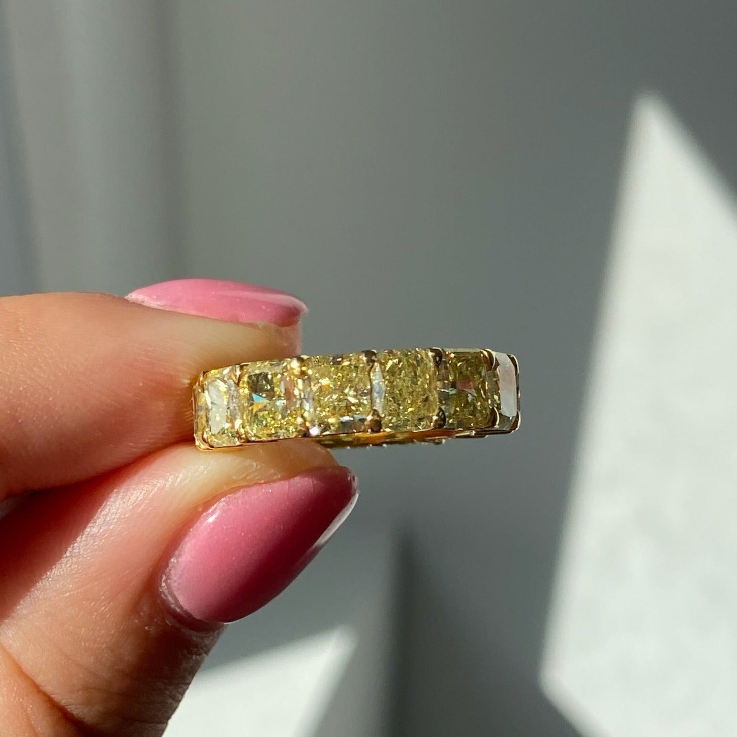 5.ct GIA Fancy Intense Yellow Diamond Ring – Rare Colors