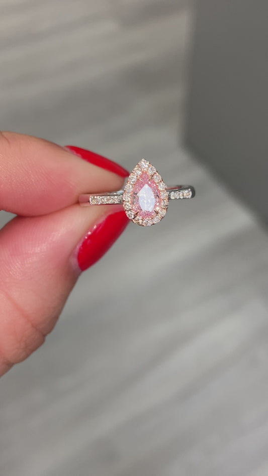 lite pink diamond engagement rings