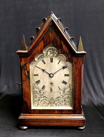 French Four Glass Striking Mantle Clock – A.W. Porter and Son