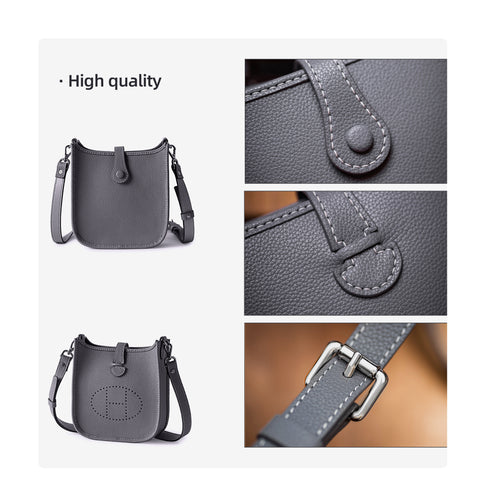 Evelyne Bag DIY Bag Making Kit | Mini Leather Crossbody Bag Gray