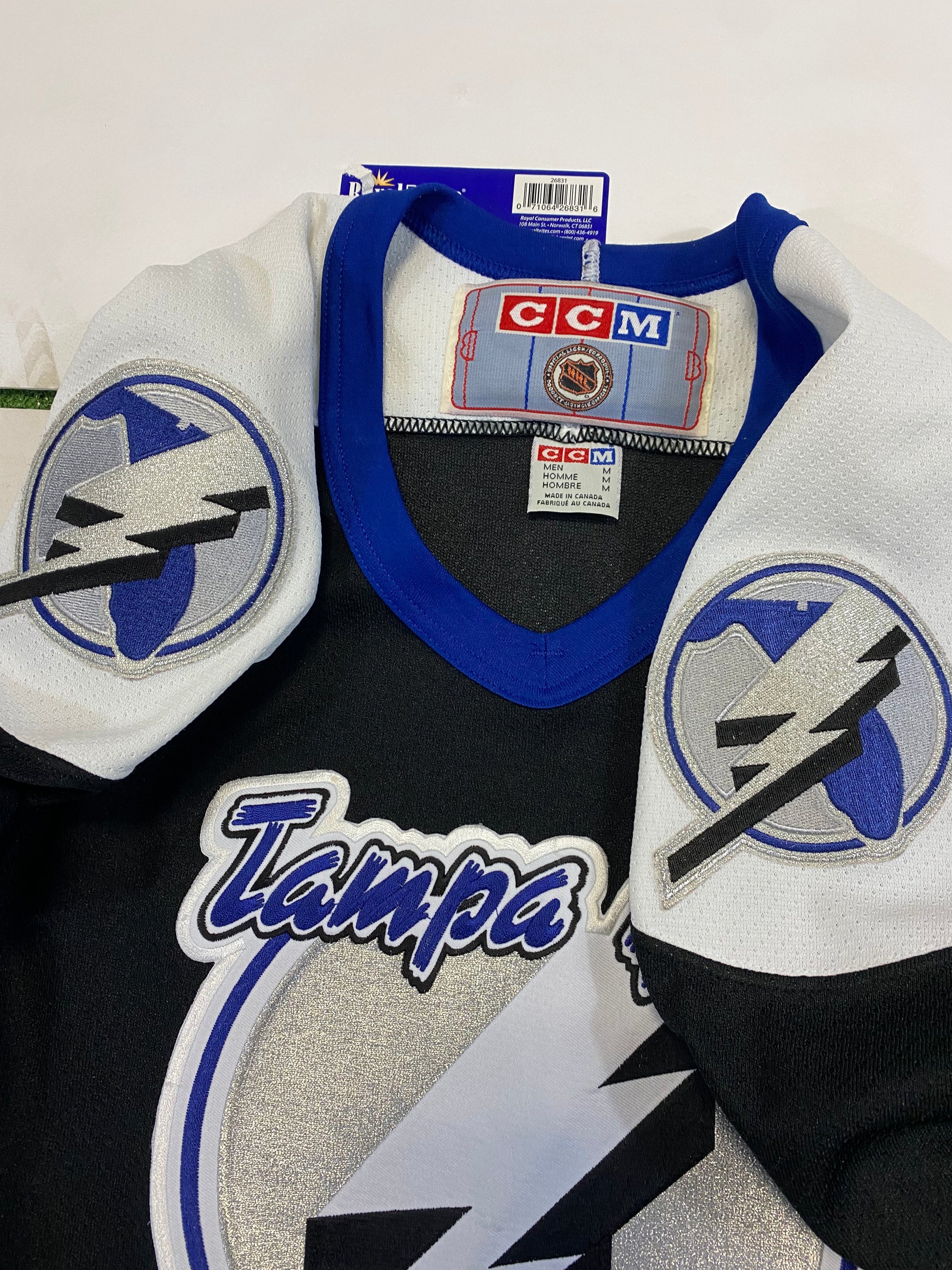 VTG 90s CCM Tampa Bay Lightning Hockey Jersey Size Large