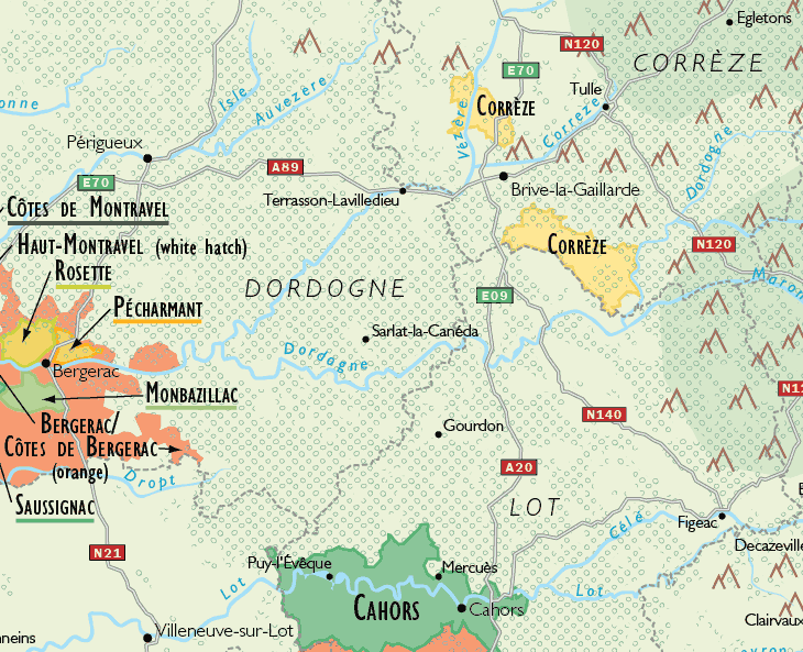 Correze Wine Map