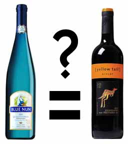 Blue Nun equals Yellow Tail?