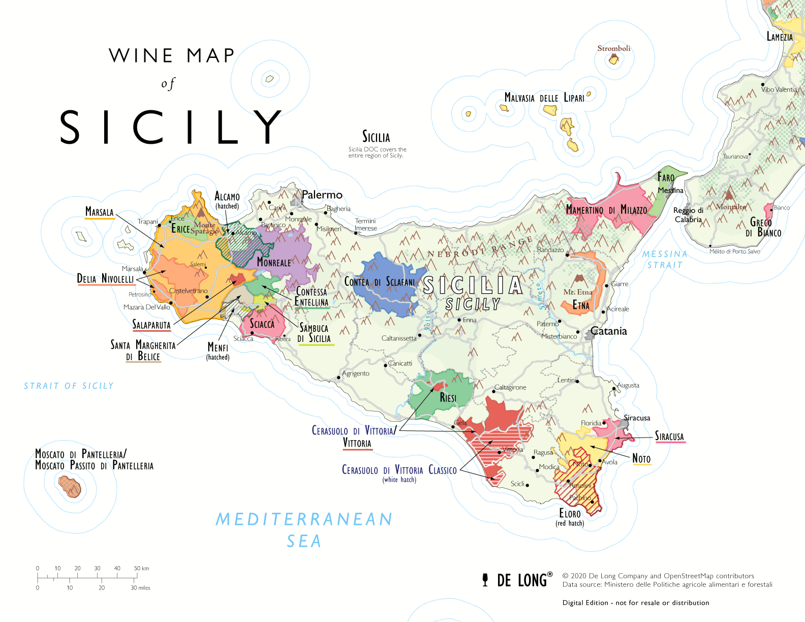 sicily wine maps