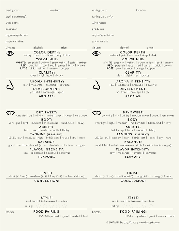 wine-tasting-note-forms-de-long