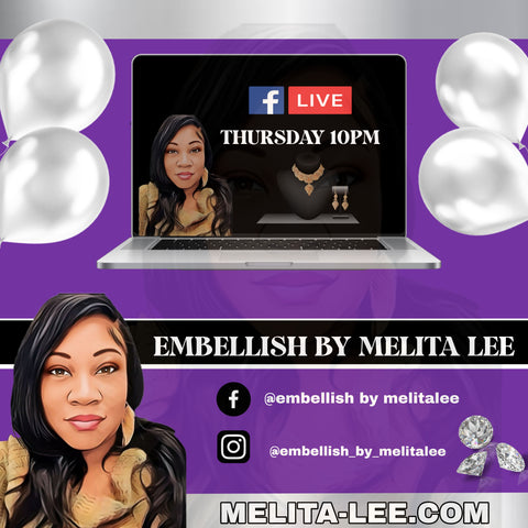 Shop with me live on facebook every thursday at 10pm est @embellishbymelitalee