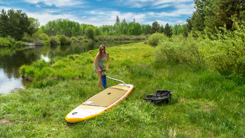 inflating stand on liquid bristol inflatable stand up paddleboard