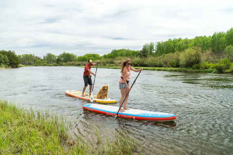 stand on liquid good vibes inflatable stand up paddleboard