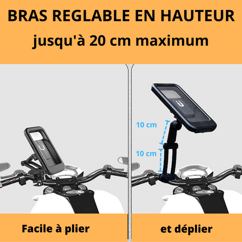 Support de téléphone portable de vélo étanche Support universel de vélo GPS 360  Support réglable