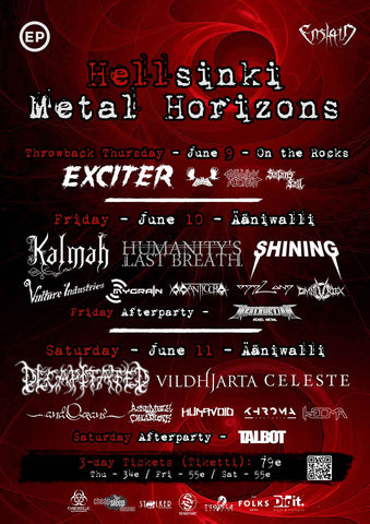 Helsinki Metal Horizons festival club festivaali Helsingissä 9.-11.6.2022 On The rocks Ääniwalli