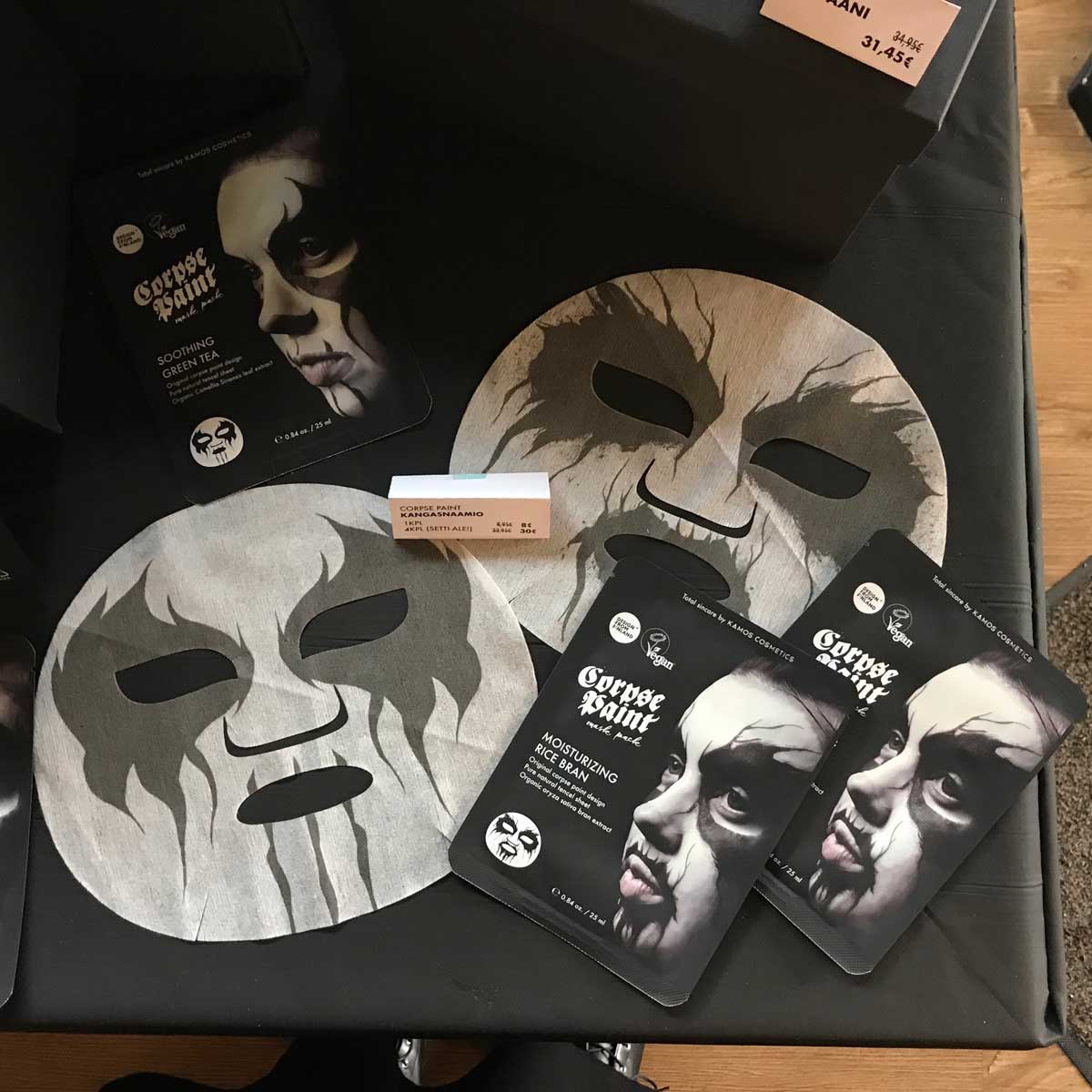 Kaamos Corpse Paint masks at Totentanz Halloween popup Helsinki alternative scene