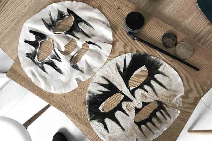 The first corpse paint mask prototypes