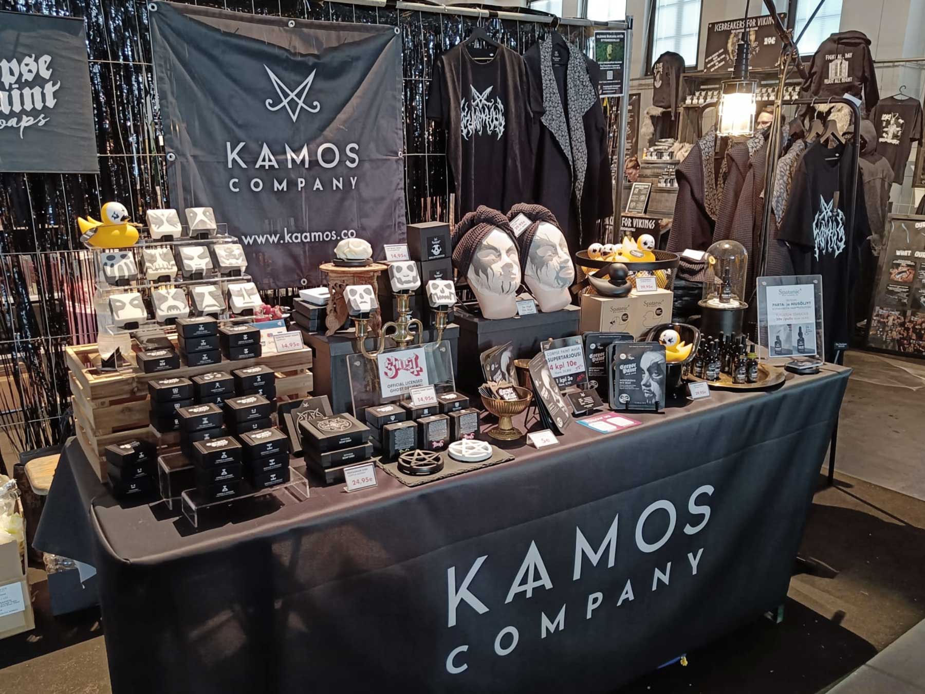 Kaamos shop is thebest place to shop unique metal goods in Tuska festival