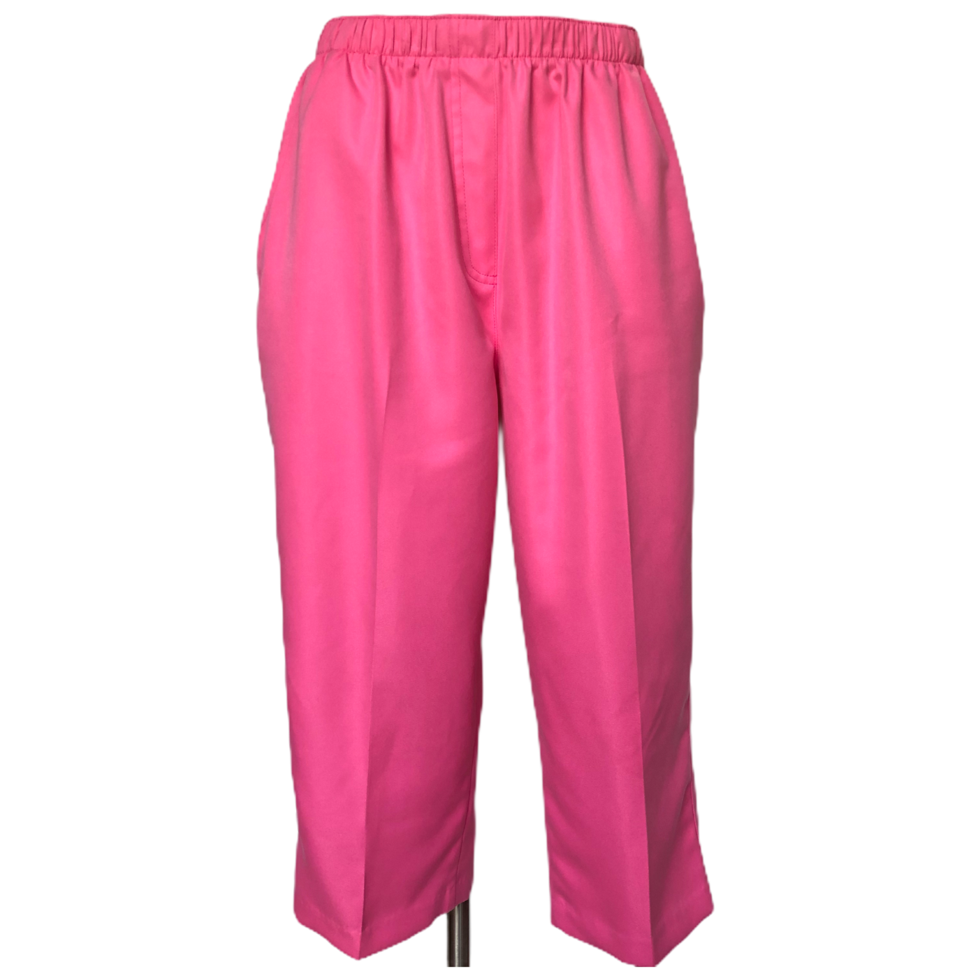 Alia Womens Elastic Waist Capris Pants | eBay