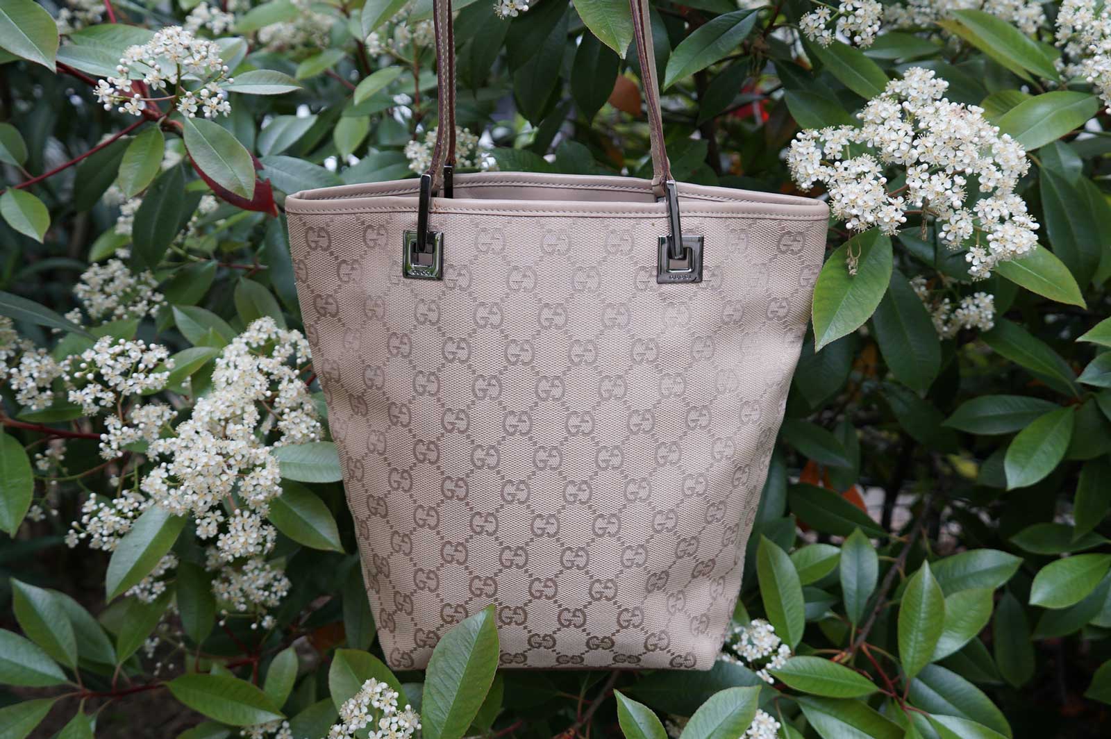 gucci beige tote bag