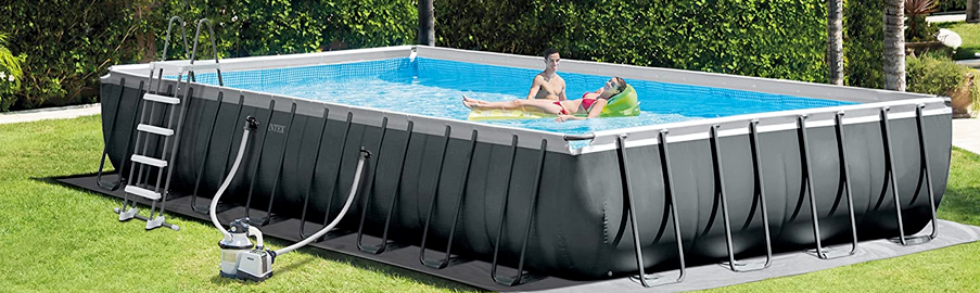 Piscina prefabricada de plástico grande, piscina poco estética