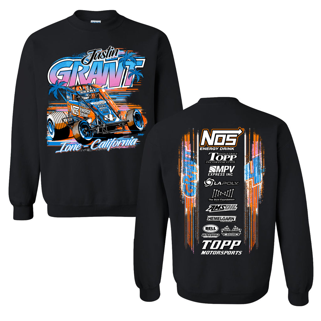 Sprint Car Crewneck Sweatshirt- 90's Ca – Justin Grant Racing