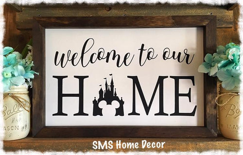 Disney Home Wood Sign - Disney Decor - Disney Gifts - Castle - Mickey Ears  - Home Decor - Wood signs - Disney farmhouse