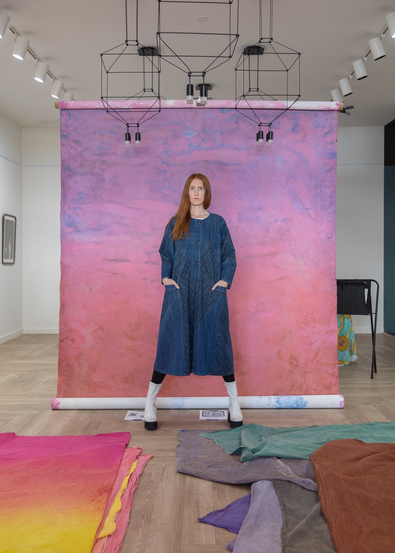 Alchemic Pinks #0856 XLarge Hand Painted Ultraviolet Backdrop
