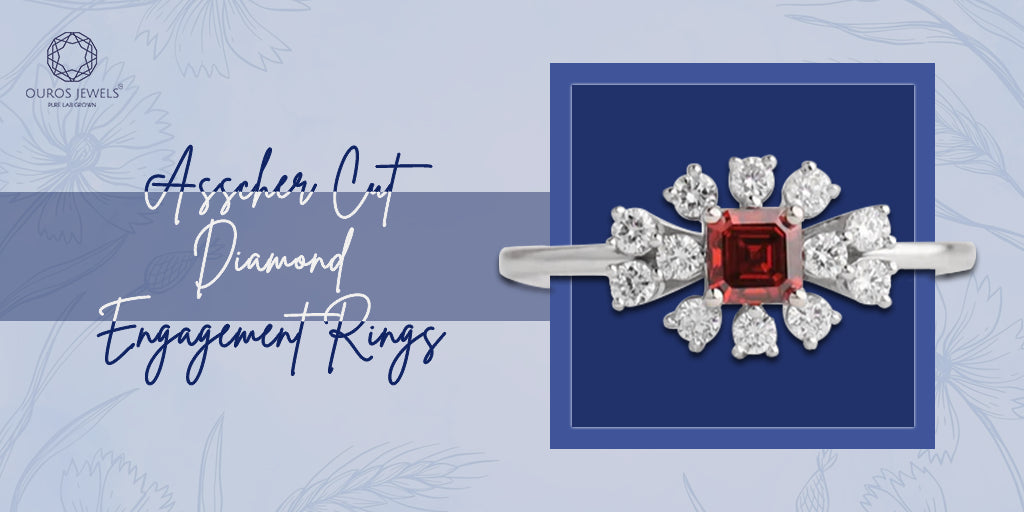 [Asscher cut diamond ring for engagement]-[ouros jewels]