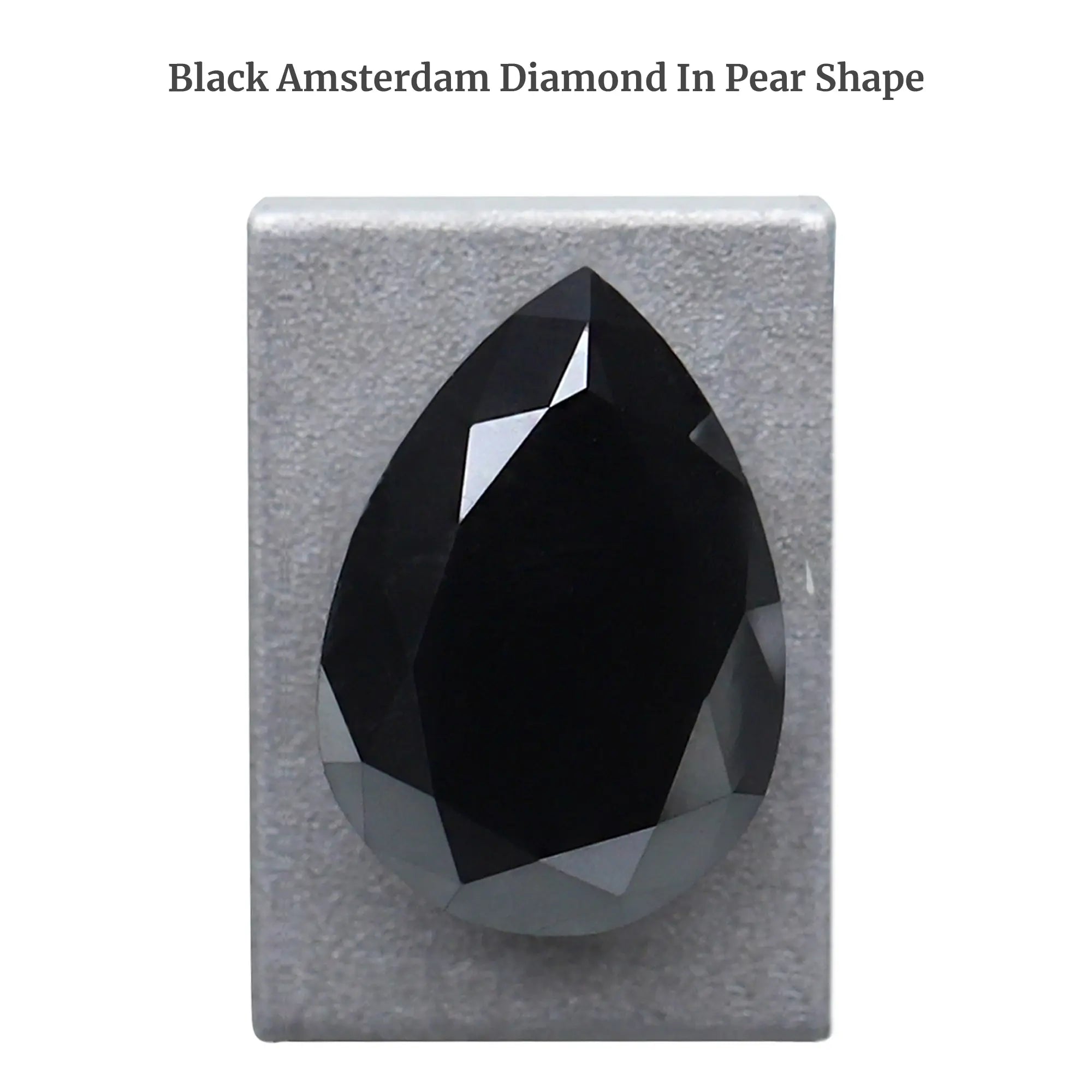 33.74-carat weighted pear shape black Amsterdam diamond