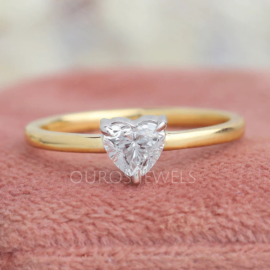 Heart Shape Semi-Mount Diamond Engagement Ring | Dunkin's Diamonds