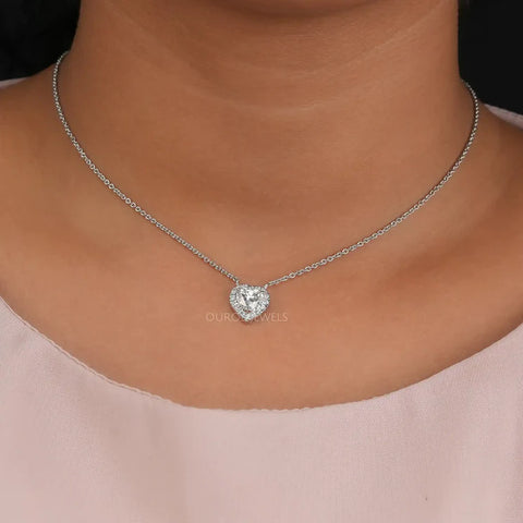 Beautiful heart-shaped diamond necklace, a symbol of your love's sparkle—a radiant testament to our unique and eternal connection.