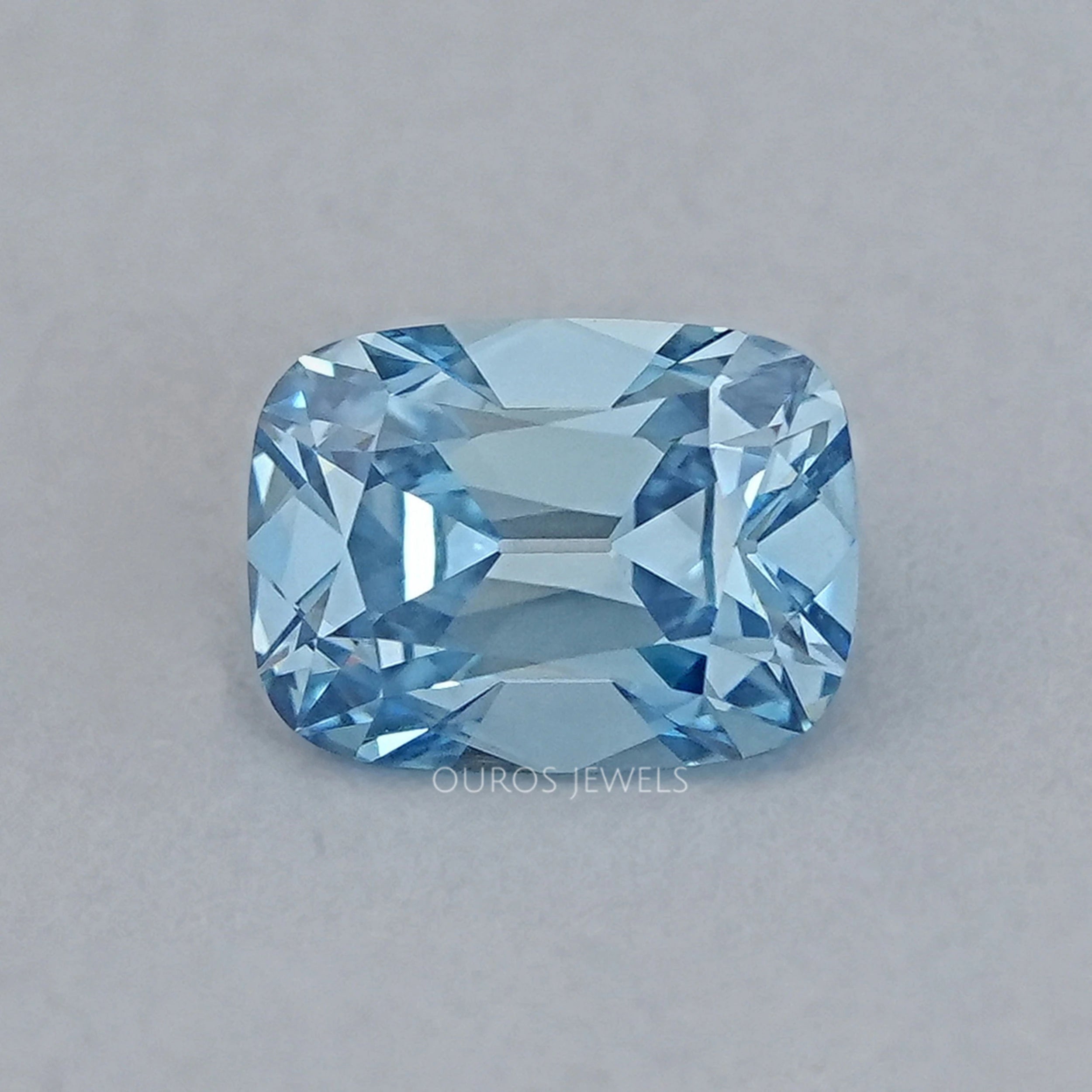 3.00 Carat Fancy Vivid Blue Old Mine Cushion Lab Diamond