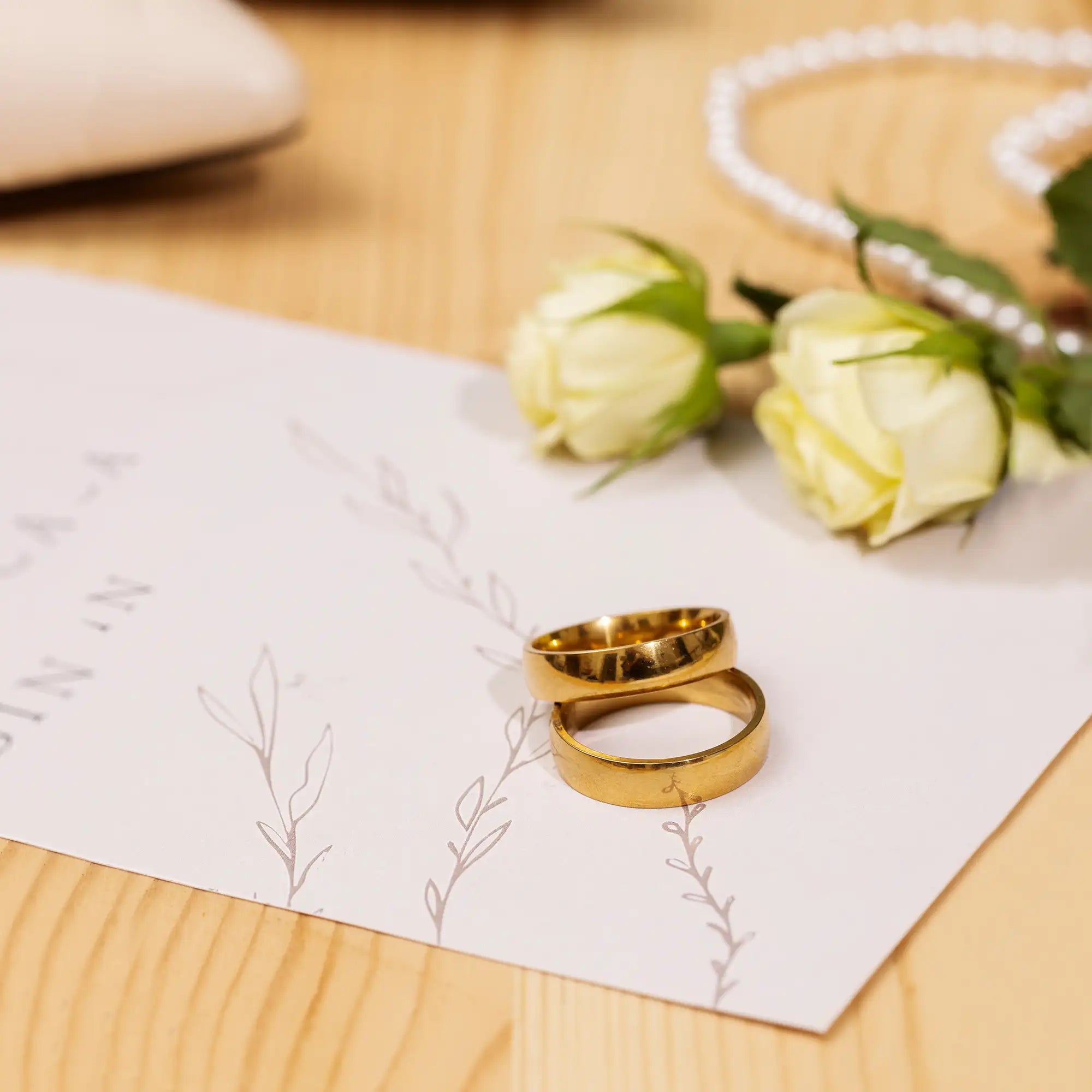 Men's engagement rings in yellow shiny gold metal and proper finish to gift it as a love sign