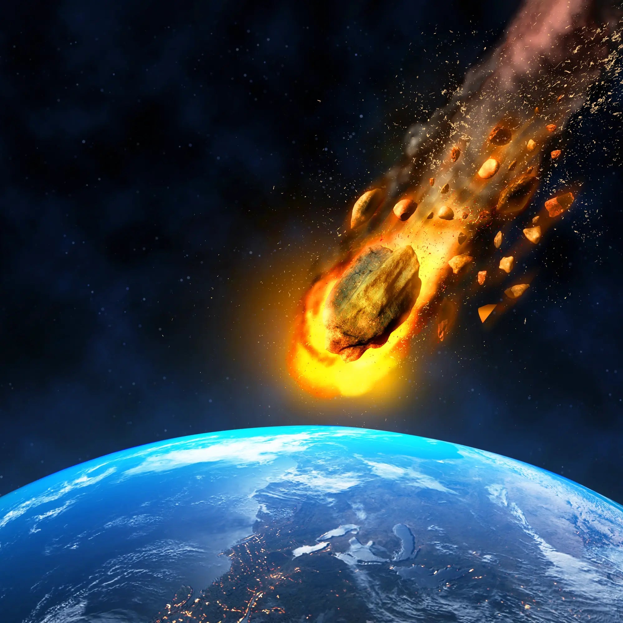 Meteorites on the earth with more heat and pressure