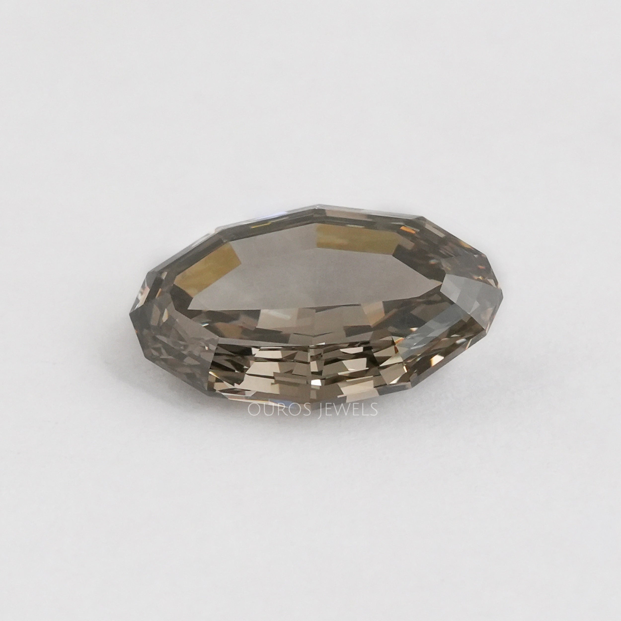 5.20 Carat Grey Oval Step Cut Diamond