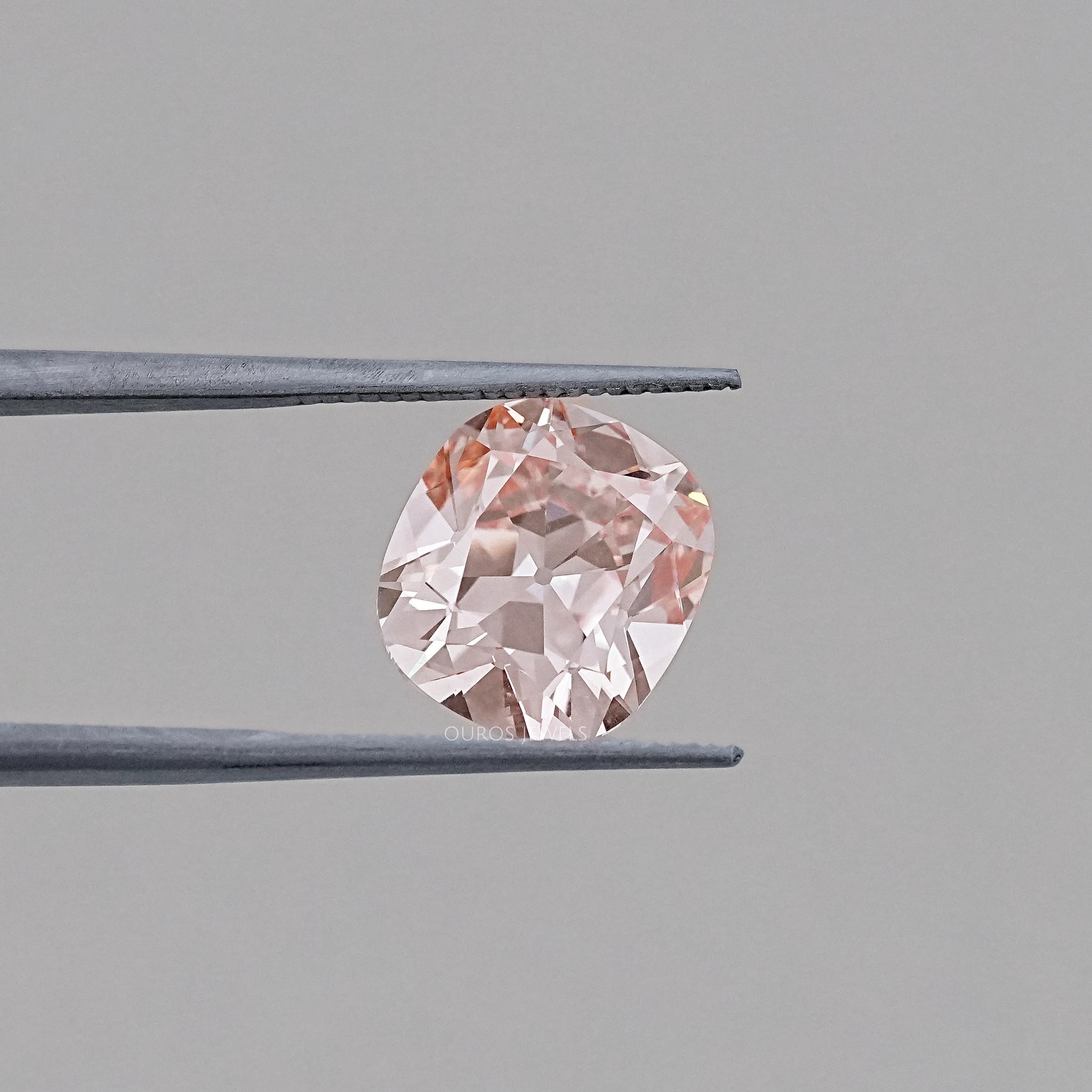 Fancy Vivid Pink Old Mine Cushion Lab-Diamond