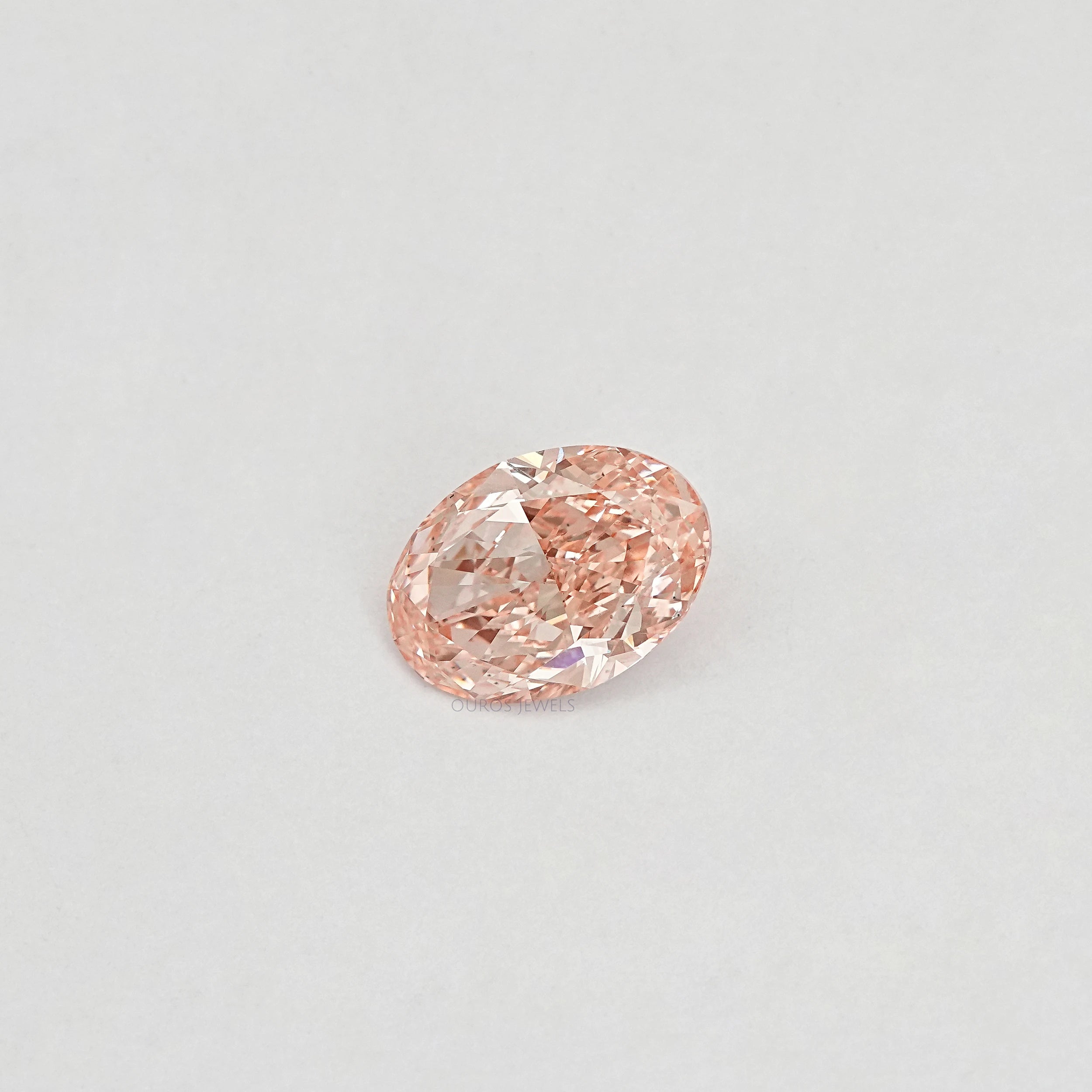 Rosa Brillant Ovalschliff Labor Diamant