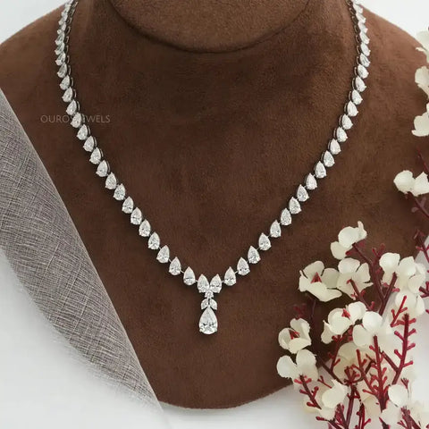 Tennis Diamond Necklace Chain Round Brilliants 22.46 Carats White Gold –  NGDC.LA