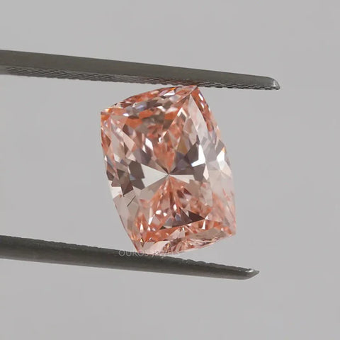 [Explore the allure of Pink Lab Grown Diamond - Purchase a Pink Modified Cushion Cut Diamond today! Meticulously certified loose diamond. Start shopping now!]-[ouros jewels]