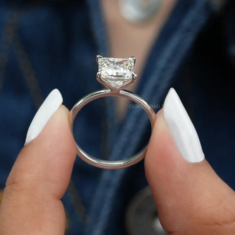 [princess cut solitaire ring]-[ouros jewels]