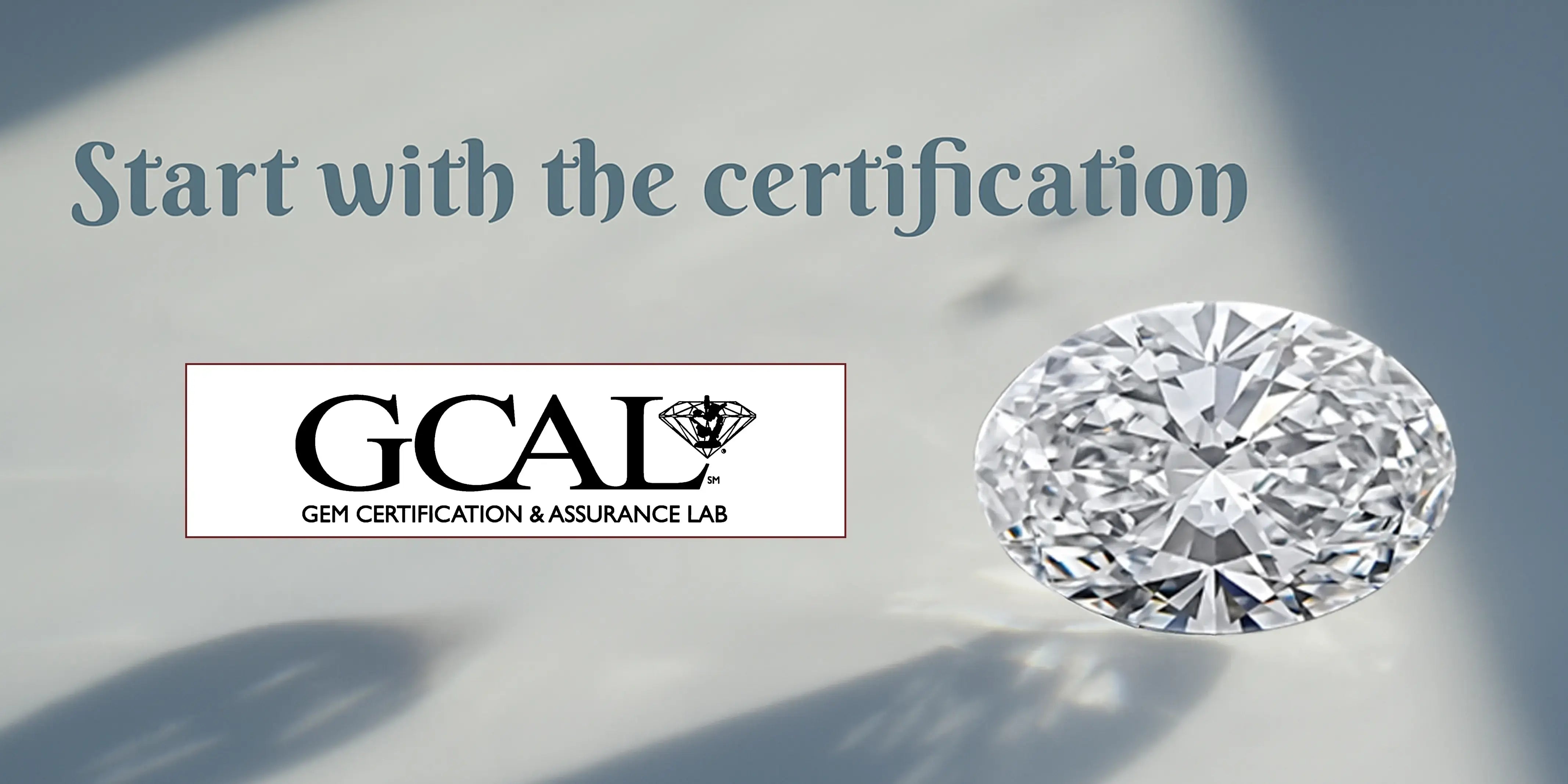 Image showing 8X Cut Oval Diamonds with GCAL Certification