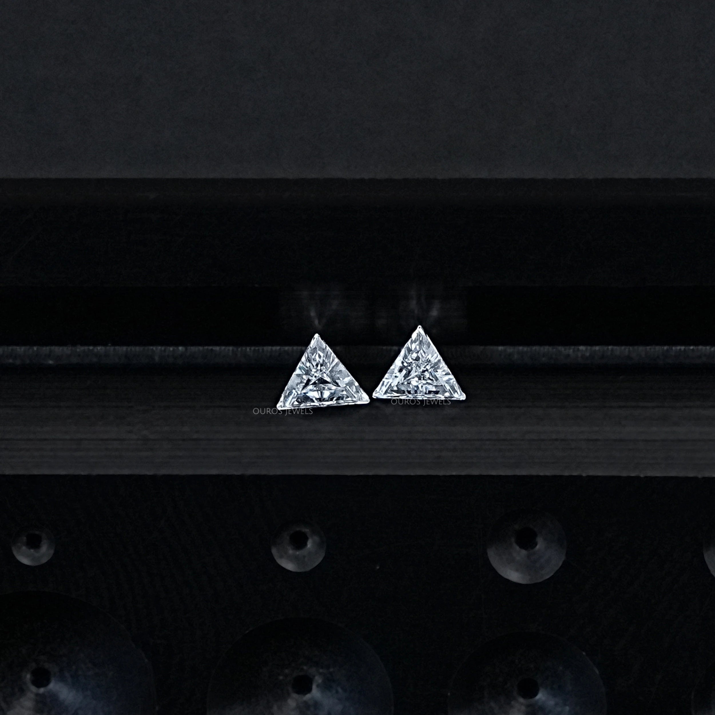 Step Cut Triangle Lab Diamond For Matching Pair