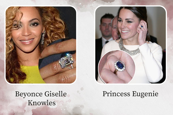 Two Celebrity wearing 3.5 carat diamond Engagement ring