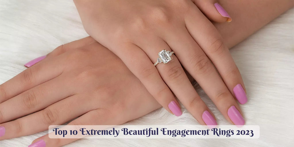 Unique diamond engagement ring for women that looks captivating and dazzling on the finger from describing love and emotions.